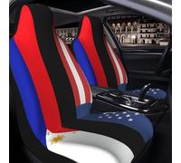 2Pcs Housse De Siège Voiture Universel Amérique Philippines Drapeau Philippin Housses De Siège De Voiture 2 Pièces Décoration Classique Couverture De Selle Avant, pour Voitures, Camions, SUV