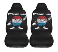 2Pcs Housse De Siège Voiture Universel C'est Mon Adn Luxembourg Housse De Sieges Auto Extensible Doux Anti-Huile Couverture De Selle Avant, pour Voitures, Camions, SUV