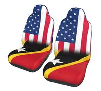 2Pcs Housse De Siège Voiture Universel Drapeau De Saint-Kitts Housses De Siège De Voiture 2 Pièces Respirantes Femme Couverture De Selle Avant, pour SUV, Camions, Berlines