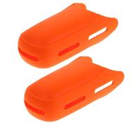 2pcs Housse en Silicone Orange pour Fer à Friser, Manchon Thermique