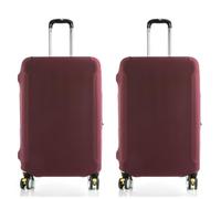 2pcs Housse Protection Valise,Housse De Protection pour Bagages,Elastique Housse De Valise Luggage Cover (Couleur Rouge vin,L :26-28 inch Luggage Case)