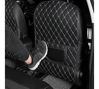 2Pcs Housse Tapis de Protection Dossier de SièGe en Cuir pour Mercedes-Benz V Class 2020-2023,Protections de Sièges Arrière Voiture Enfants en Cuir Anti-Sale,C/BLACKBEIGE