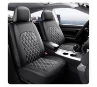 2pcs Housses de siège Auto, pour VW Passat B8 Variant 2014-2025 Housses De Siège De Voiture en Cuir Imperméable Ensembles Housses De Siège Avant,A Black