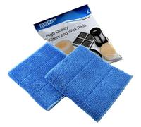 HQRP Patins mop pour Haan RMF2X – Microfibre lavable bleu pour vapeur – 2 pièces