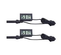 2Pcs Hygromètre Thermomètre, Mini Thermomètre Numérique Jauge d'Humidité avec Sonde Affichage LCD pour Incubateur Reptile Plante Serre