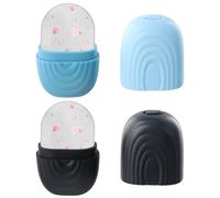 2Pcs Ice Roller Visage et Yeux, Rouleau à Glace Réutilisable en Silicone, Réduit les Poches, Raffermit la Peau, Minimise les Pores, Soulage la Migraine, Massage Beauté Anti-âge