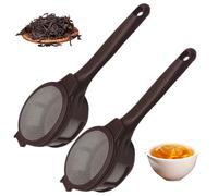 2pcs Infuseur de café réutilisable Infuseur de thé à mailles fins avec haut pivotant facile et manche pour le thé en vrac/café/herbes/épices