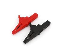 2Pcs Insulated Large Red and Black Alligator Clip With 4mm Jack 1000V 32A AUOQKQUT