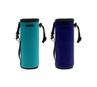 2Pcs Insulated Water Drink Bottle Cooler Carrier Cover Sleeve Drawstring Bag