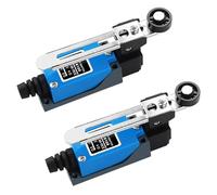2PCS Interrupteur De Fin De Course, NC + NO (DPDT), ME-8108 Interrupteur De Fin De Course à Bras De Levier à Rouleau Réglable, Idéal pour Industrielle, Applications de Détection de Position