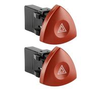 2Pcs Interrupteur D'Urgence, Interrupteur De Voyant Rouge, Accessoires De Remplacement Pour L'Éclairage D'Urgence De La Voiture D'Origine Et Outils De Protection De La Sécurité Du Véhicule.