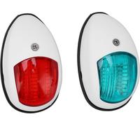 2pcs IP66 Marine Sailing Signal Light DC 12V 3W LED -Navigation Lampe rouge-vert pour bateau de plaisance blanc