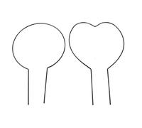 2pcs Iron Garden Trellis for Climbing Plants | Heart - Shaped & Circular Vine Support | Potted Plant Holder for Flowering Vines/Peas/Blackberries | Sturdy Metal Rack Indoor &