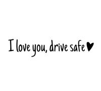 2pcs Je Taime Conduisant Autocollant Miroir Sûr, Autocollant Rétroviseur Voiture Drôle, Conduisez L'autocollant Voiture Sûre Avec Coeur, Je Taime Auto Décalcomanies Enêtre Conduisant Coffres Forts