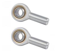 2Pcs Joint Mâle Filetage Embout Roulement à Rotule Filetage Extérieur Joint Extrémité de Tige Filetage Performance Embout à Rotule (M20)