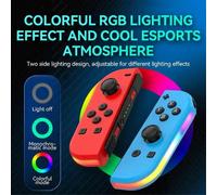 2PCS Joypad Controller (L/R) for Switch, Wireless Joypad Replacement for Dual Vibration/RGB Light-B
