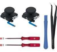 2pcs Joystick Analogique 3d De Remplacement Et Kit D'outils De Reparation Pour Manette Ns Switch/Switch Oled Joy-Con/Switch Lite(Pas Pour Switch 2)