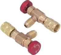 2PCS -K��Vannes de refroidissement 1/4Sae mâle 5/16Sae femelle Adaptateur de charge de réfrigérant pour R410A
