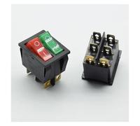 2pcs KCD8 6PIN 16A 250V 20A 125V Double Light Switch Rocker Switch Waterproof ON-OFF KCD6 Boat Power Switch NWPNLXEA(One Size)