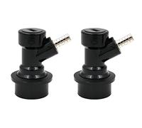 2PCS Keg Disconnect, Beer Barb Keg Tee, Ball Lock Keg Posts, Keg Ball Lock Disconnect, Ball Lock connecteurs gaz et Ball Lock déconnexion liquide pour brassage maison vinicole (Noir)