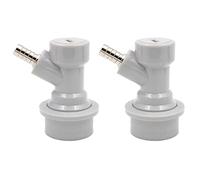 2PCS Keg Disconnect, bière Barb Keg Tee Adaptateur, Kear Keg Disconnects Set Coupleur, Ball Lock Liquid Disconnect (gris)