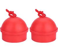 2pcs kein Schlupf -Cue -Tipp Kreide Billardbeckenhalter mit Kabel für Snooker (rot)