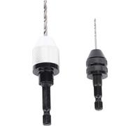 2pcs Keyless -Foret -Chucks avec 10 PCS -Bits 1/4 pouce Hex Shank Chuck Fast Change -Convertisseur -adaptateur de tournevis à rallonge pour l��impact