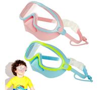 2pcs Kids Goggles avec couverture de nez, HD View à vue large anti-TODDler Swim Ggggles, pas de fuite Clip réglable sur le masque natation pour les jeunes pour enfants 4-16, tout-petit