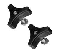 2PCS La tondeuse à pelouse Écrou à écrou Triangle poignée du bouton Boulon du bouton Boulon à triple angle poignée de bouton Pièces de remplacement de l'écrou de bouton noir.