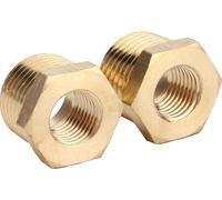 2pcs laiton Hex bus réducteur 1/2 npt mâle à 1/4 femelle Tuyau -Adaptateur -Accessoires