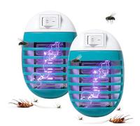 2pcs Lampe Anti-moustiques Électrique, Moustique Tueur Lampe UV, Tueur D'Insectes Electrique Maison, Prise Anti InsectesElectrique, MoustiquaireÉlectrique avec Lumière PourMoustiques Mouches Falene