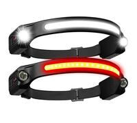 2PCS Lampe Frontale Rechargeable avec Voyant Rouge Super Lumineux,8 Modes