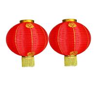 2pcs lanternes chinoises, lanternes chinoises rouges 12 pouces suspendues en papier rouge Lanternes, pliage de lanternes du Nouvel An chinois, grandes lanternes en papier pour la célébration du