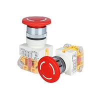 2pcs LAY7-11ZS LAY7 Install The 22 mm The Mushroom Head Scram Button Switch Elevator Emergency Stop 10A 600V LAY37-11ZS (Color : 2pcs) Switches