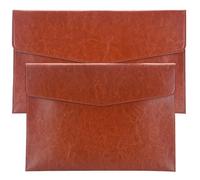 2Pcs Leather Document Holder, A4 & A5 Travel Document Holder Stylish and Functional Folders for Business Meetings, University Lectures, Personal Events