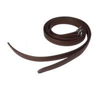2pcs Leather Stirrup 125/135cm Microfiber Soft Strap Metal Buckle With Adjustment Holes, Equestrian Supplies Accessories Pour Équitation(Dark brown 125cm)