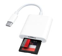 2PCS Lecteur Carte SD USB C, Adaptateur Carte SD et Micro SD USB-C pour Téléphones/Tablettes/Ordinateurs, Compatible SD/TF/SDHC/SDXC, Transfert Photo/Vidéo, Compact et Portable