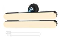 2PCS LED éclairage de maquillage, lampe de maquillage à intensité variable pour miroir, éclairage de miroir rechargeable 4000mAh sans fil, lampe de miroir 360° portable et amovible pour salle de bain