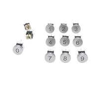 2pcs LED OD 10mm Switch Cap CIRCLE 12V 50mA 0~9 Digit Symbol Cap for 6 * 6mm Momentary Tact Push Button Switch NWPNLXEA(H)