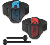 2pcs Leg Strap For Switch Leg Band For Switch Universal Leg Strap Compatible With Switch Ring Fit Adventure Elastic Leg Straps Adjustable,Black A,M