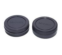 2pcs Lentille Arrière Cap+2 pièces Bouchon Corps Compatible avec Micro 4/3 Caméras DSLR et M4/3 Objectifs montés (Micro Quatre Troisième objectif, MFT) Convient pour Olympus E-PL5(2 Set)