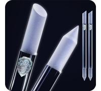 2pcs Lime à Ongles avec poussoir à Cuticules en Verre - Bâton de manucure, dissolvant à cuticules professionnel de précision, surface abrasive qui ne s’use jamais, qualité tchèque authentique - Gladzy