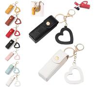 2pcs Lip Oil Keychain - Mirror & Oil 2-in-1, Chapstick Holder, Women Mini Lipstick Case with Keychain (2pcs-C)