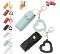 2pcs Lip Oil Keychain - Mirror & Oil 2-in-1, Chapstick Holder, Women Mini Lipstick Case with Keychain (2pcs-G)