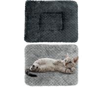 2Pcs Lit en Peluche pour Petits Animaux Couverture Chaude du Tapis de Litière pour Accessoires en Cage Moelleuse en Flanelle Tapis De Lit d'hiver Pour Lapin Bunny Rat Hamster Guinée Pig (BB, 25x32cm)