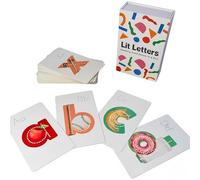 2PCS Lit Letters Flash Cards 26 Uppercase Alphabet Tool Pictographic Memory Tips for Preschool Learning Enhance Letter Recognition and Pronunciation Make Learning Letters Fun and Efficient