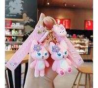 2pcs Little Fox Lingna Bell Porte-Clés Poupée Sac Ornement Porte-Clés De Voiture