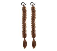 2pcs Long Braided Ponytail For Women Straight Wrap Around Braid Extension Synthetic Braids Horse Tail With Rubber Band(1pc,407-2-30)
