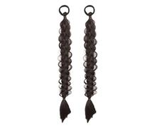 2pcs Long Braided Ponytail For Women Straight Wrap Around Braid Extension Synthetic Braids Horse Tail With Rubber Band(2 pcs,407-4)
