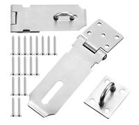 2PCS Loquet À Cadenas En Acier Inoxydable 304, Verrou De Porte Extérieure, Serrure Porte, Inclut Vis De Fixation, Adapté Universellement Aux Portes, Armoires, Tiroirs Et Placards (Couleur Argent).